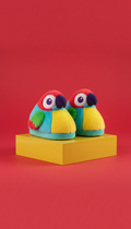 Parrot Aqua Feathered Slippers