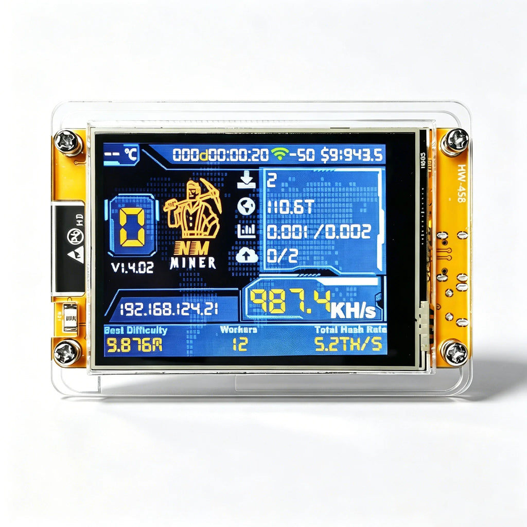 Nmminer Nerdminer V2 1000Kh/S Hashrate Solo Mining Machine ESP32 2.8 Inch Smart Display Crypto Lottery Bitcoin Miner