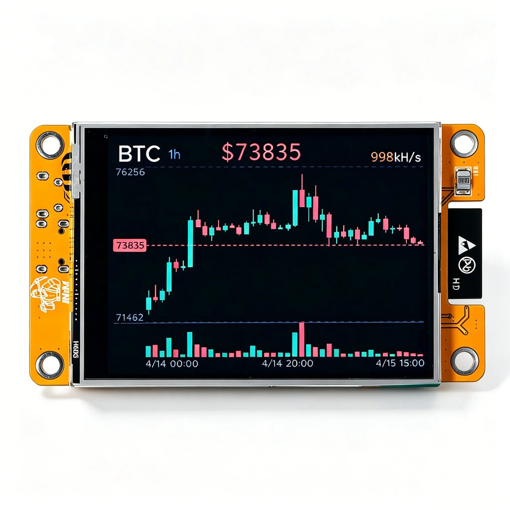 Nmminer Nerdminer V2 1000Kh/S Hashrate Solo Mining Machine ESP32 2.8 Inch Smart Display Crypto Lottery Bitcoin Miner