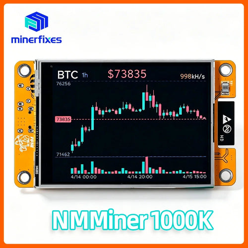Nmminer Nerdminer V2 1000Kh/S Hashrate Solo Mining Machine ESP32 2.8 Inch Smart Display Crypto Lottery Bitcoin Miner