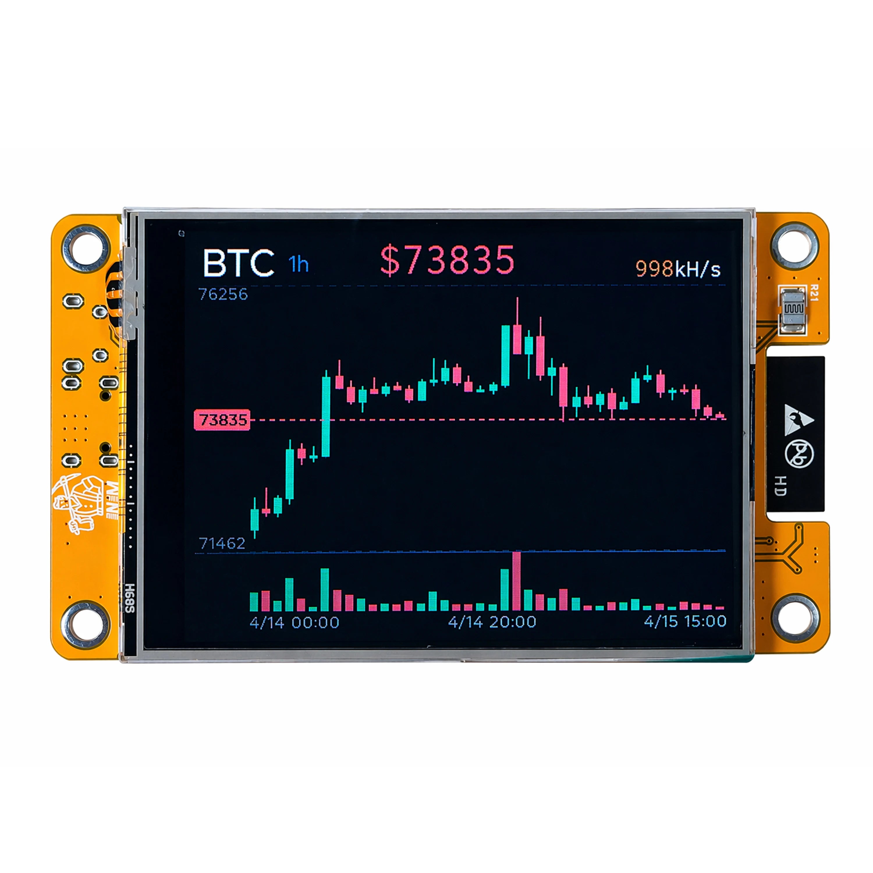 Nmminer Nerdminer V2 Hashrate Lucky Miner ESP32 2.8 Inch Smart Display Crypto Solo Lottery 960Kh/S Bitcoin